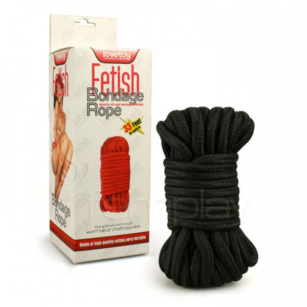 Fetish Bondage Rope - 10 Metres (Black)