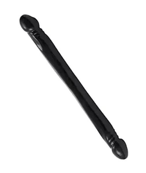 Double Header Dildo 18 Inch Smooth - Black — image 4 of 5