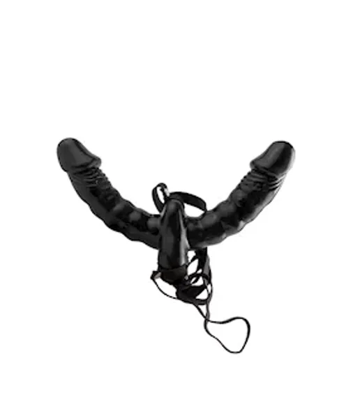 Fetish Fantasy Seriesvibrating Double Delight Strap-on - Black — image 7 of 8