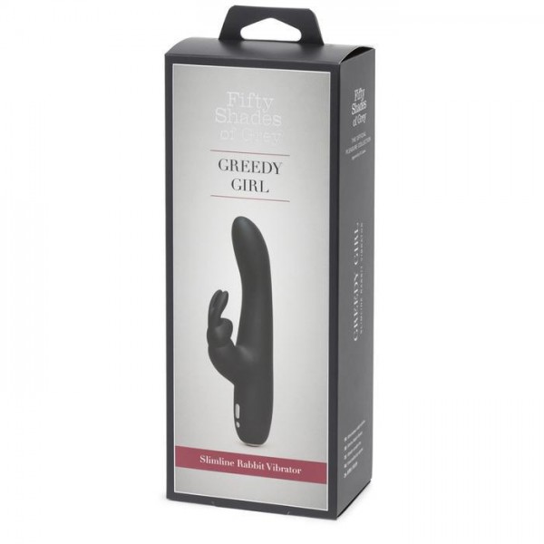 Fifty Shades Greedy Girl Slimline 9.5" Rabbit Vibrator