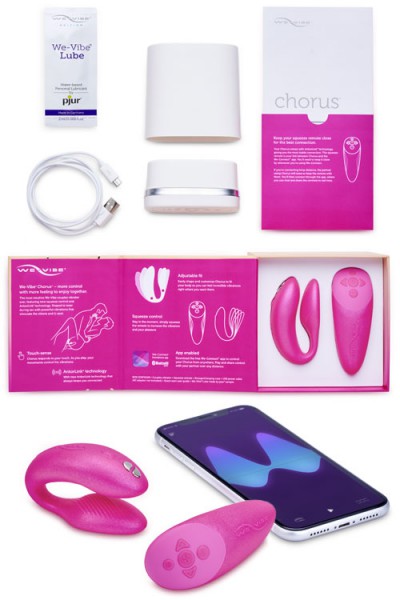 We-Vibe Chorus Adjustable Couples Vibrator With App & Squeeze Remote