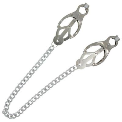 Chained Metal Clover Nipple Clamps