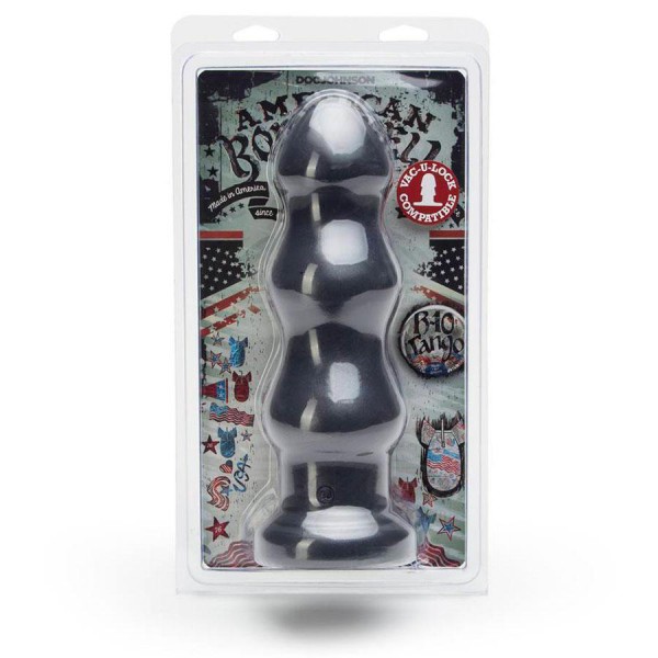 American Bombshell B-10 Tango Huge 10 Inch Butt Plug Gun Metal Grey