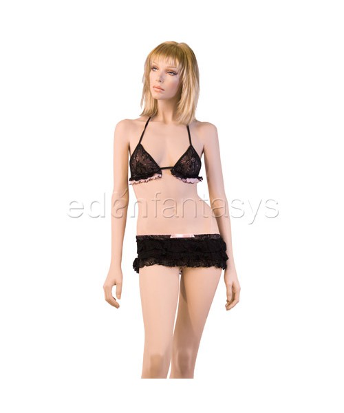 Boudoir rose lace set