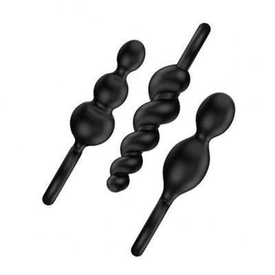 Satisfyer Plugs Black Butt Plug 3 Pack