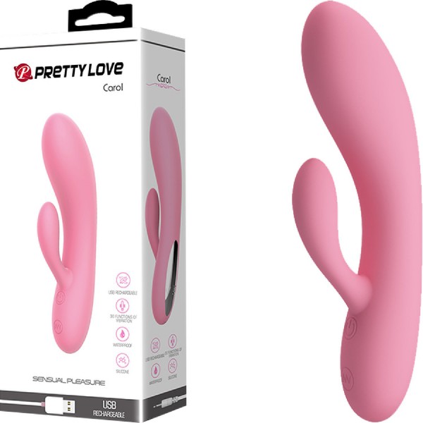 Rechargeable Carol Rabbit Vibrator (Pink)