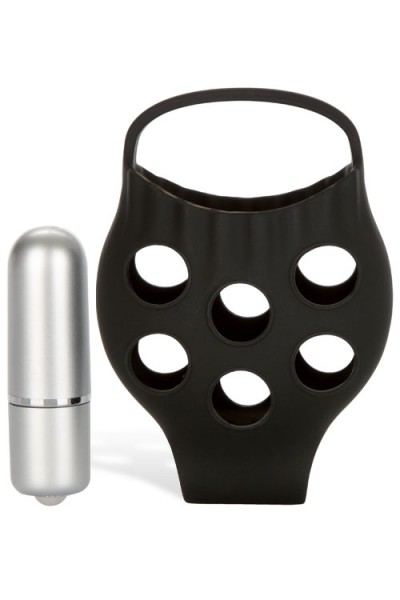 California Exotic Vibrating Silicone Scrotum Support Cock Ring