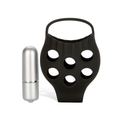 California Exotic Vibrating Silicone Scrotum Support Cock Ring