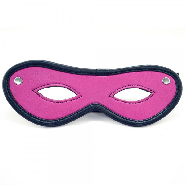 Harmony Pink Leather Open Eye Mask