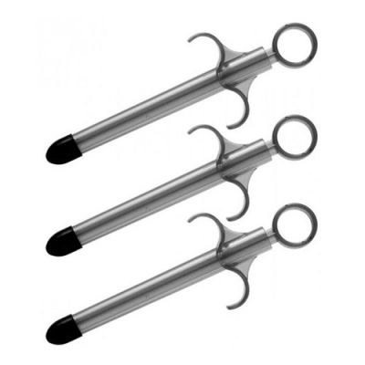 Lubricant applicator syringes