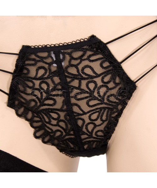 Striped bustier with removable garters