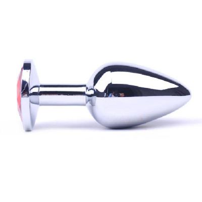 Metal Butt Plug Red Small