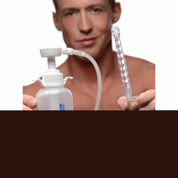 Pump Action Anal Enema and Douche Bottle with Comfort Tip 300 ml by CleanStream