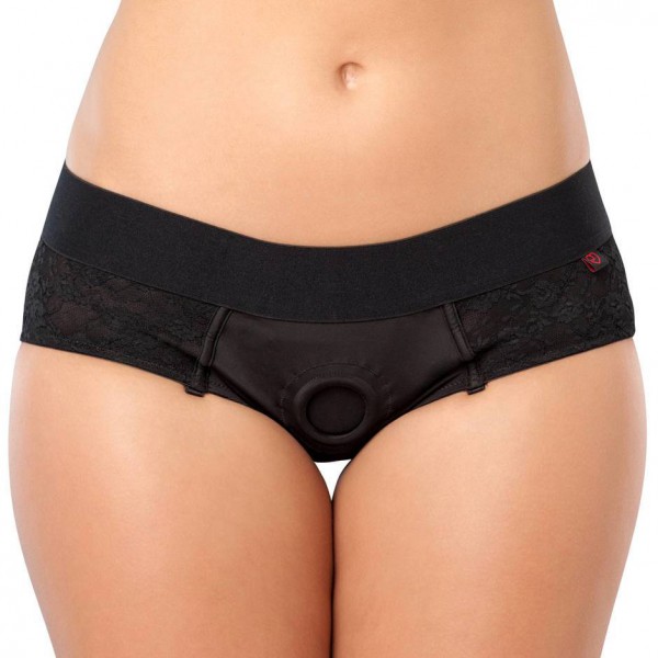 Lovehoney Unisex Crotchless Open-Back Lace Harness Briefs