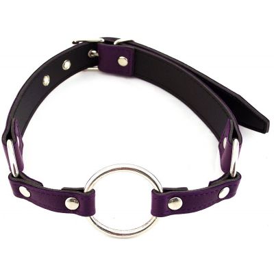 Harmony Purple Leather O Ring Gag
