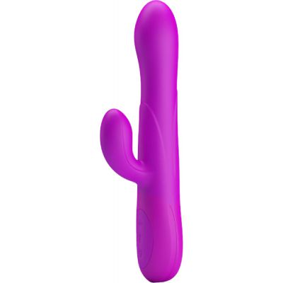 Pretty Love Rechargeable Douglas Inflating Rabbit Vibrator Purple