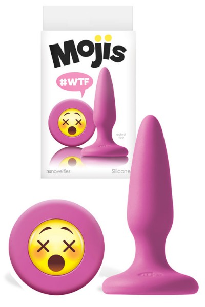 nsnovelties Emoji 3.4" Cross-Eyed Face Silicone Butt Plug