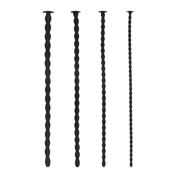 Shots Ouch Advanced Urethral Sounding Silicone Spiral Plug Set