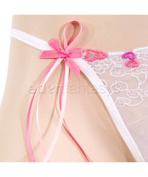 Hearts and streamers g-string