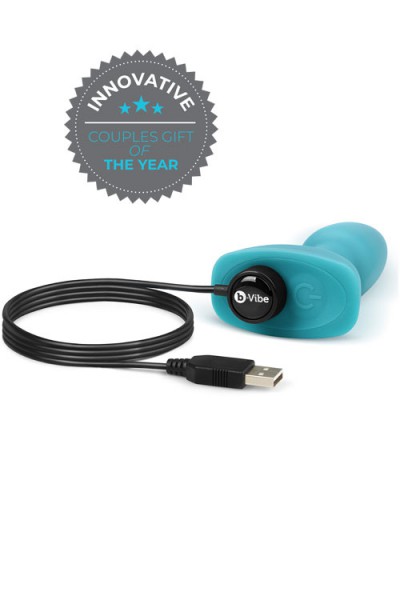 B-Vibe Rimming 4.9" Petite Butt Plug with Remote