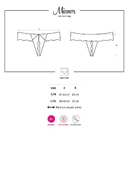 Miamor Crotchless Thong Blk