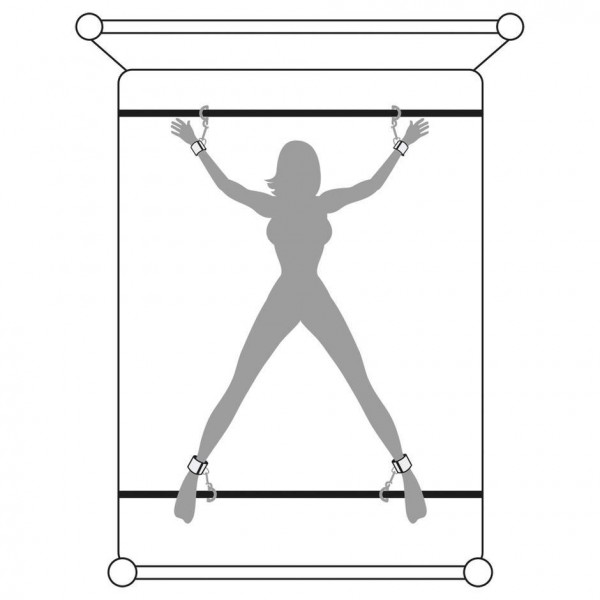 DOMINIX Deluxe Adjustable Leather Cuff Under Mattress Set