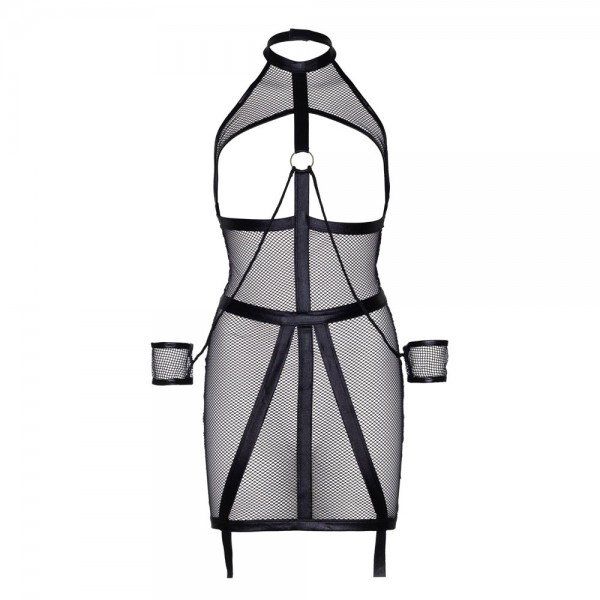 Leg Avenue KINK Wet Look Fishnet Open Bondage Dress - M/L