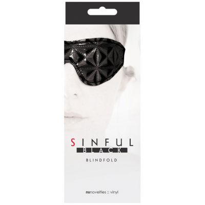 New Sensations Novelties Sinful Blindfold Black