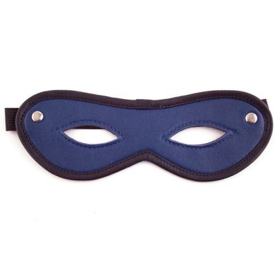 Harmony Blue Leather Open Eye Mask