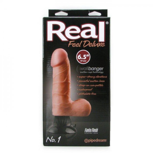 Real Feel Deluxe No 1 Wallbanger Vibrating Cock with Balls — image 5 of 6