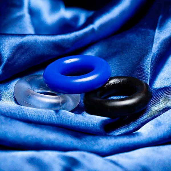 Multi Color Stretchy Stamina Boosting Cock Rings 3 Pack by Lynk Pleasure