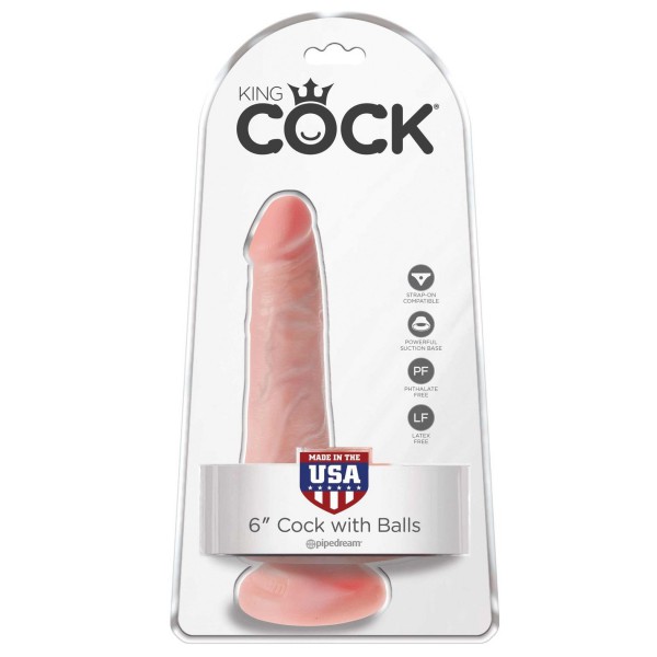 King Cock 6'' Cock with Balls

