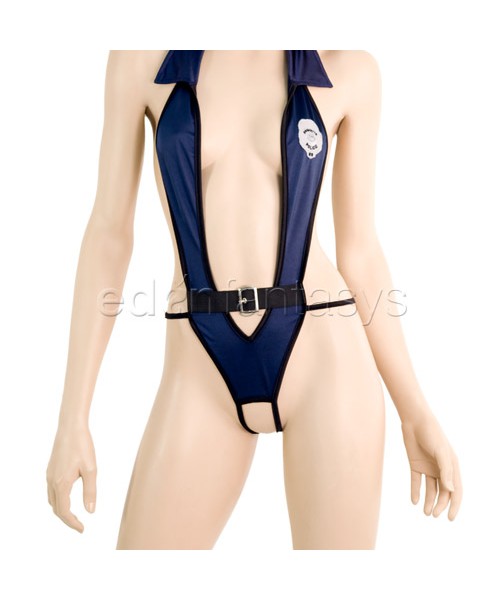 Crotchless G-string cop