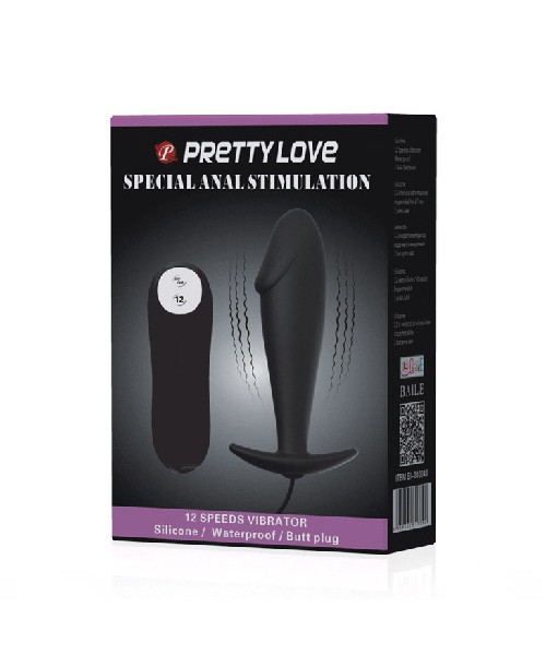 Vibrating penis shaped butt plug