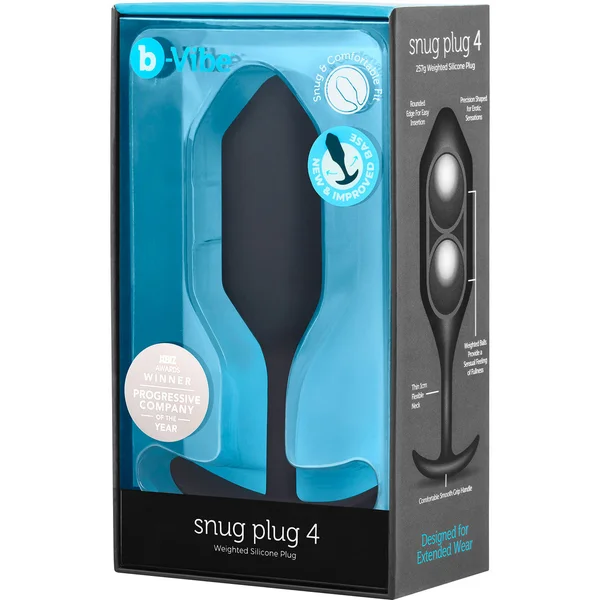 B-Vibe Snug Plug 4 Black 9oz Weight — image 21 of 21