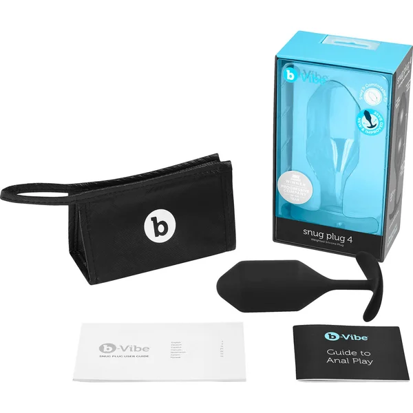 B-Vibe Snug Plug 4 Black 9oz Weight — image 20 of 21