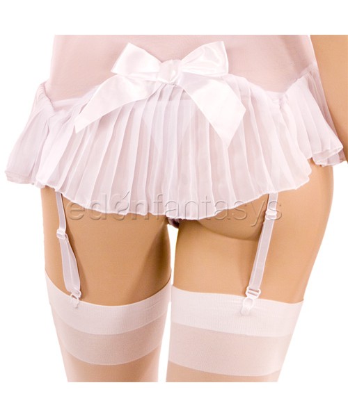 Pleated chemise and thong