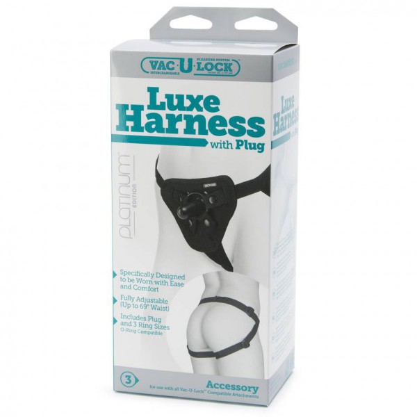 Doc Johnson Vac-U-Lock Luxe Harness with Plug and O-Rings