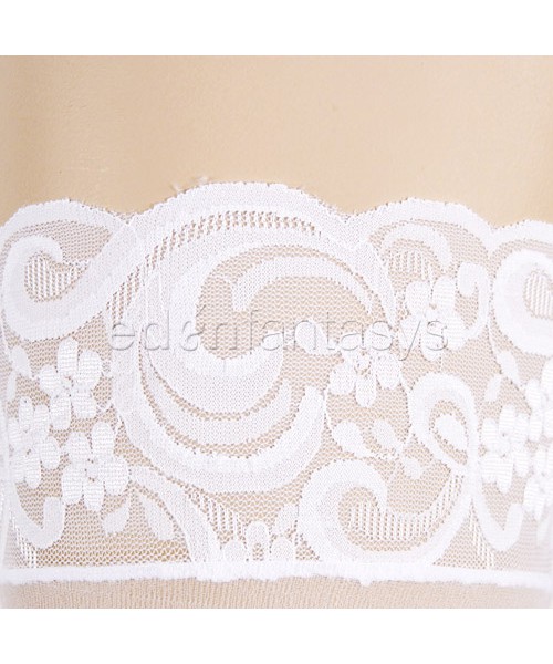 Lace top stockings with backseam — image 4 of 4