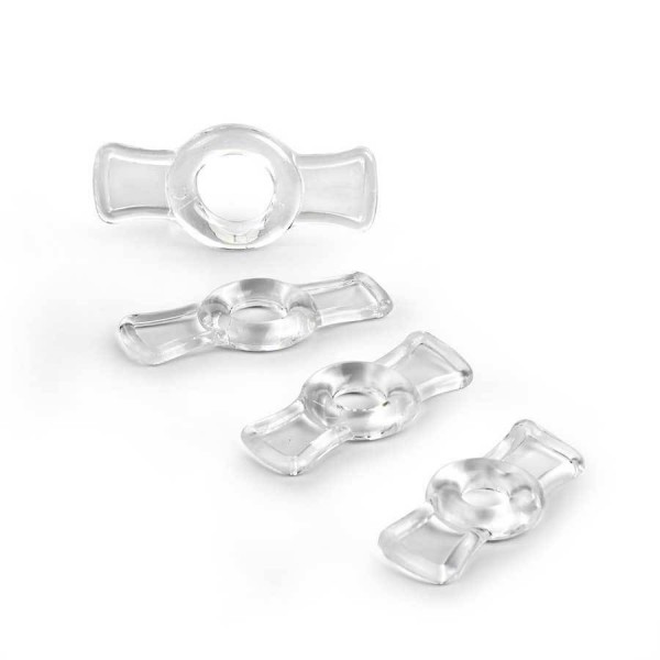 TitanMen Tools Soft and Stretch Cock Ring Set 4 Pack for Men