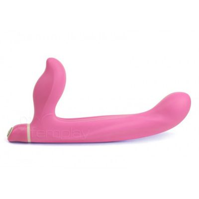 Vibe Therapy Wishbone Strapless Strap on Pink