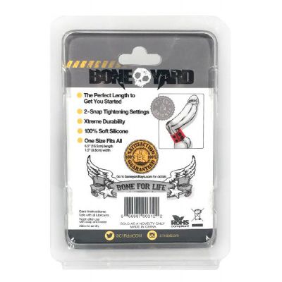 Boneyard 1 5inch Silicone Ball Strap 3 Snap Red