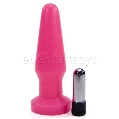 Vibrating silicone neon anal plug