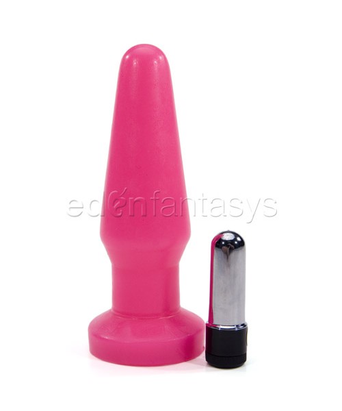 Vibrating silicone neon anal plug