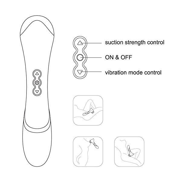 Magic Touch Aurora Clitoral Suction and G Spot Vibrator