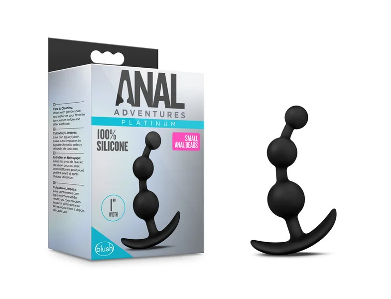Anal Adventures Platinum Small Anal Beads Black — image 25 of 25