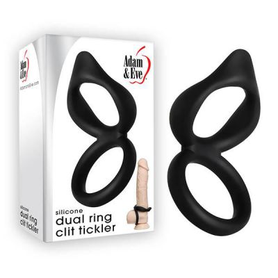 Adam Eve Silicone Dual Ring Clit Tickler