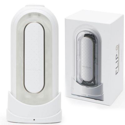 Tenga Flip Zero EV Electronic Vibrating Realistic Male Masturbator White