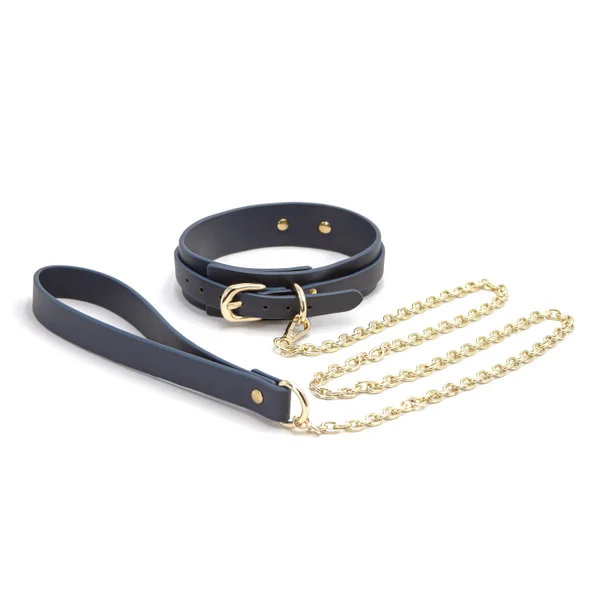 Bondage Couture Collar And Leash Blue — image 11 of 12