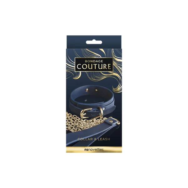 Bondage Couture Collar And Leash Blue — image 12 of 12